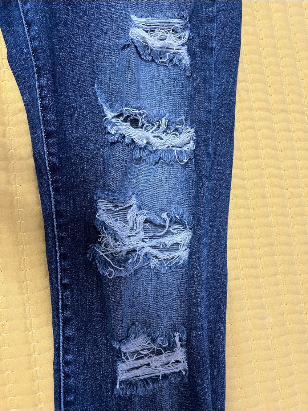 Judy Blue Dark Blue Distressed Skinny Jeans - Picture 7 of 12